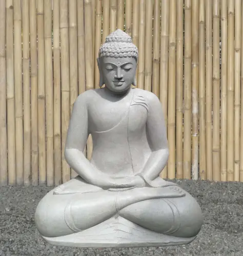 Product image of the product “Seated Indian Buddha no base - gesture of meditation, in the sizes from 60cm to 100cm, Natural ”